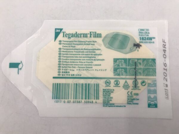 3M 1624W Tegaderm Film Transparent Film Dressing Frame Style 2 3/8in x 2 3/4in (X)