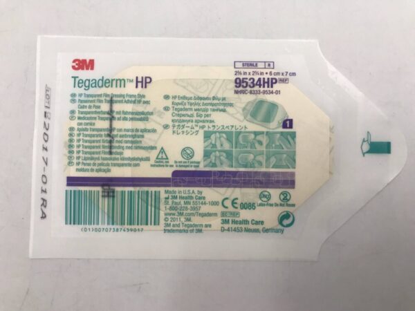3M 9534HP Tegaderm HP Transparent Film Dressing Frame Style 2-3/8"X 2-3/4" (X)