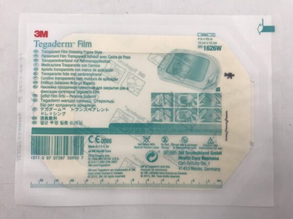 3M 1626W Tegaderm Transparent Film Dressing Frame Style, 10cm x 12cm (X)
