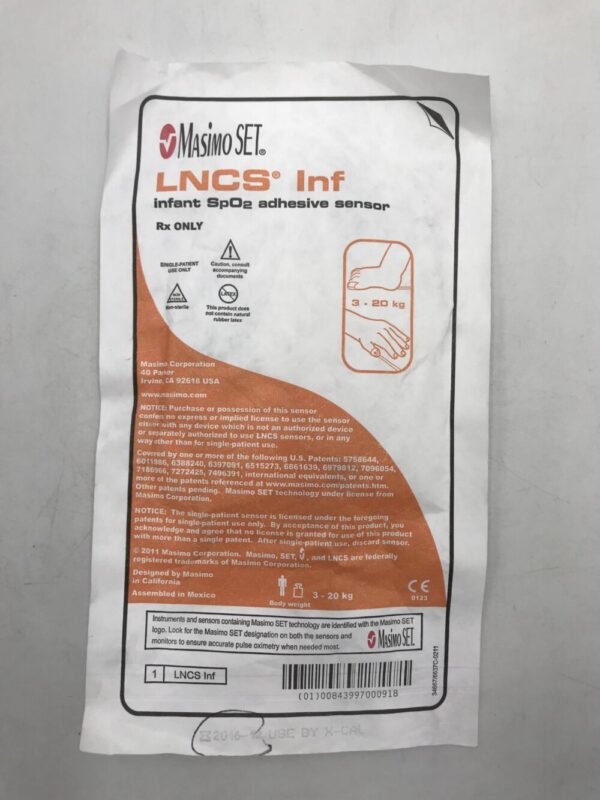MASIMO LNCS Inf Infant SpO2 Adhesive Sensor 3-20kg (X)