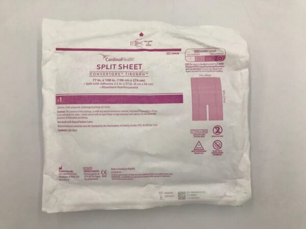 CARDINAL HEALTH 29436 Split Sheet Convectors Tiburon, AAMI Level 4, 77in x 108in