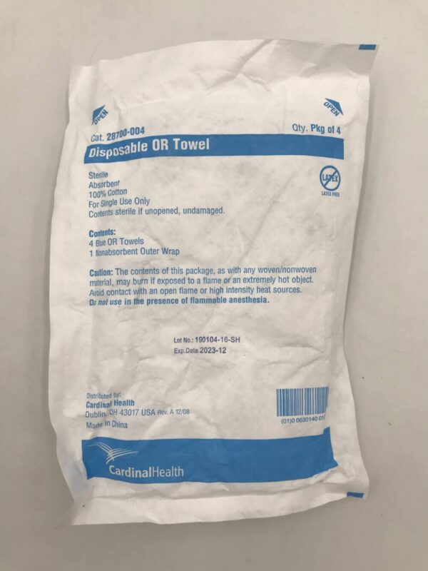 CARDINAL HEALTH 28700-004 Disposable OR Towel (4/Pkg)