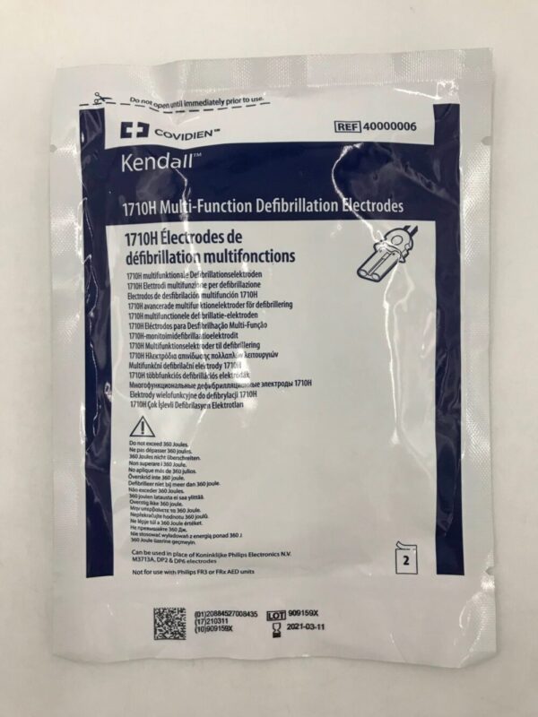 COVIDIEN 40000006 Kendall 1710H Multi-Function Defibrillation Electrodes (2/Pkg)(X)