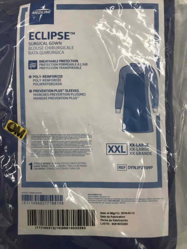 MEDLINE DYNJP2209P Eclipse Surgical Gown XXL
