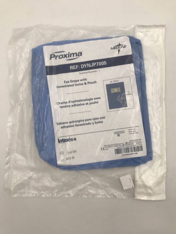 MEDLINE DYNJP7005 Proxima Eye Drape w/ Fenestrated Incise & Pouch 65"x 70"