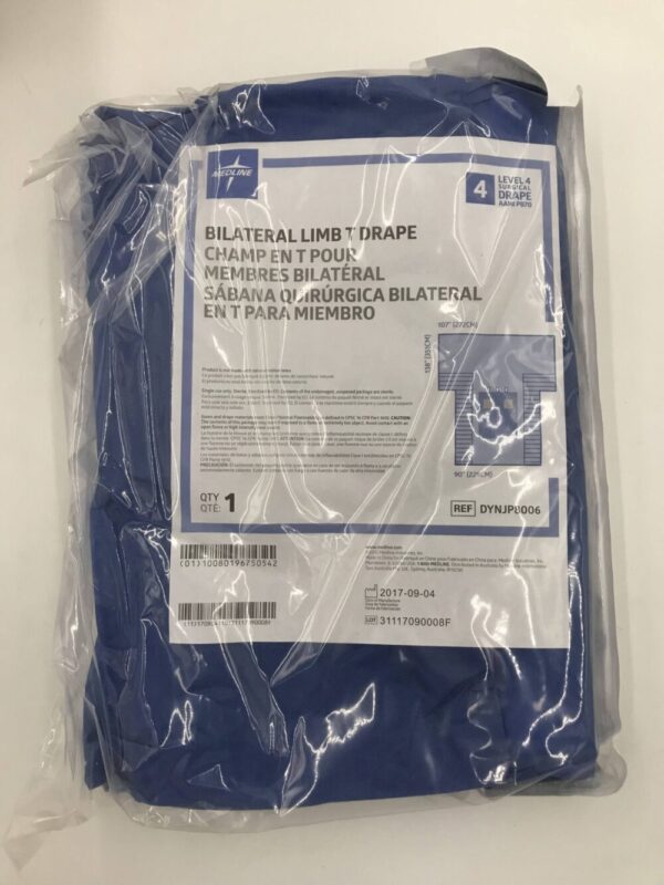 Medline DYNJP8006 Bilateral Limb T Drape (8/Box)