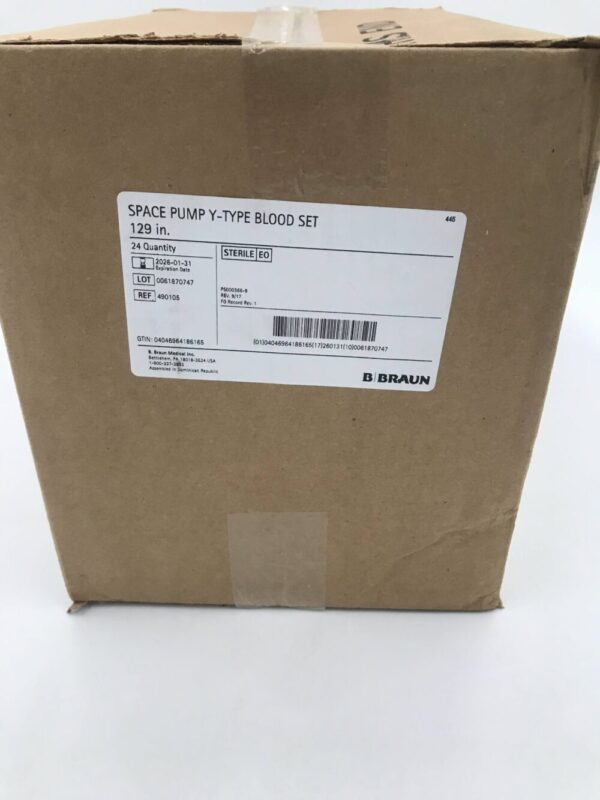 Braun 490105 Space Pump Y-Type Blood Set 129in (24/Case)