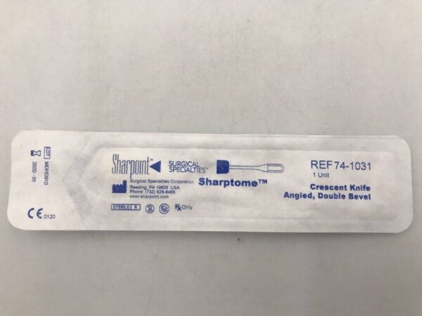Surgical Specialties 74-1031 Sharpoint  Sharptome Crescent Knife Angled Double Bevel (X)