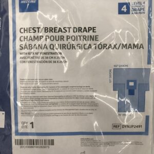 MEDLINE DYNJP2491 Chest/Breast Surgical Drape Level 4