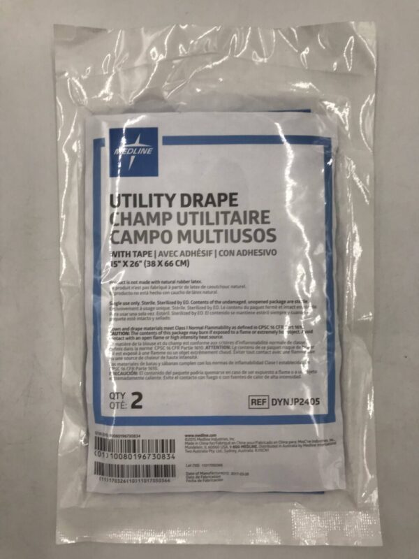 MEDLINE DYNJP2405 Utility Drape w/ Tape 15"x26" (2/Pkg)
