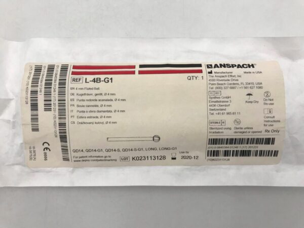 ANSPACH L-4B-G1 Fluted Ball Long 4mm