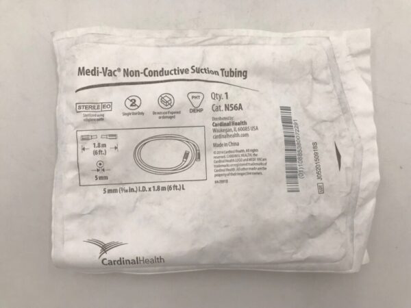 CARDINAL HEALTH N56A Medi-Vac Non-Conductive Suction Tubing 5mm x 1.8m