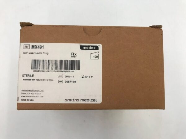SMITHS MEDICAL MX491 Medex M/F Luer Lock Plug (100/Case)(X)