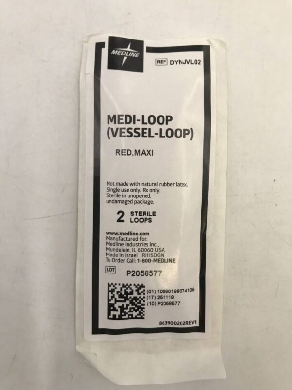 Medline DYNJVL02 Medi-Loop (Vessel-Loop) Red Maxi (5/Pack)