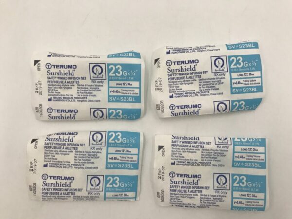 Terumo SV*S23BL Surshield Safety Winged Infusion Set 23G x 3/4" (4/Pack) (X)