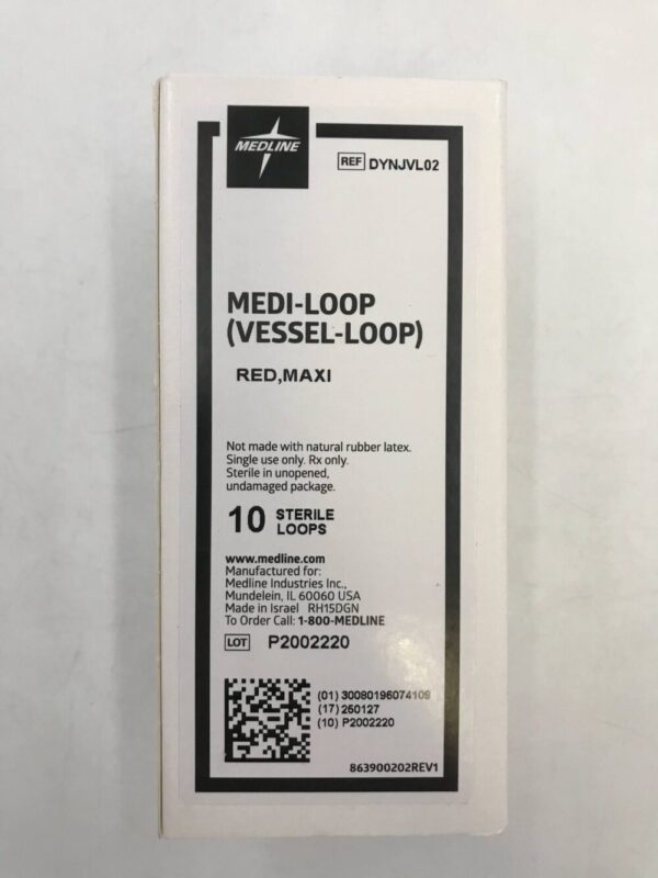 Medline DYNJVL02 Medi-Loop (Vessel-Loop) RED Maxi (10/Box)