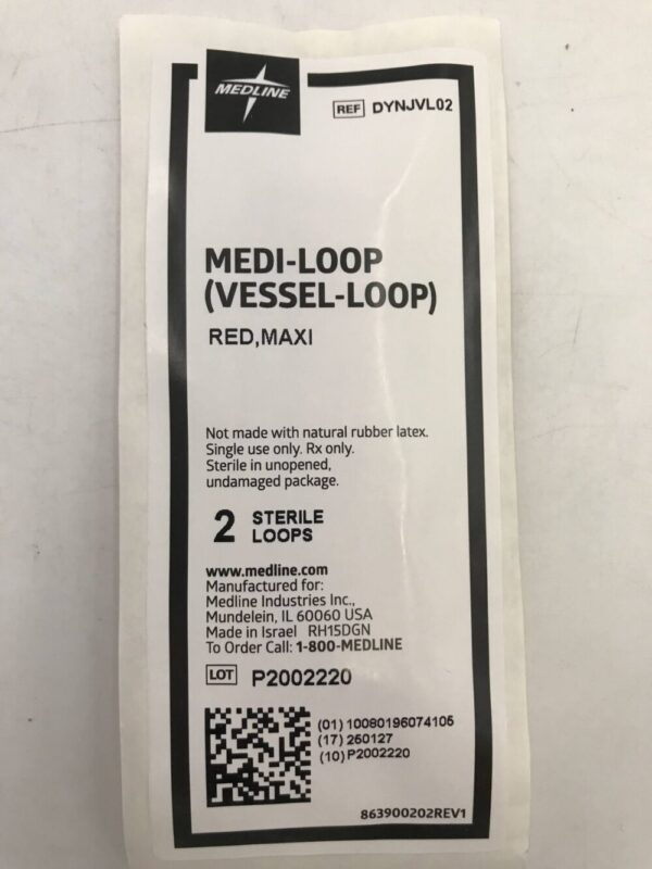 Medline DYNJVL02 Medi-Loop (Vessel-Loop) RED Maxi (10/Box)