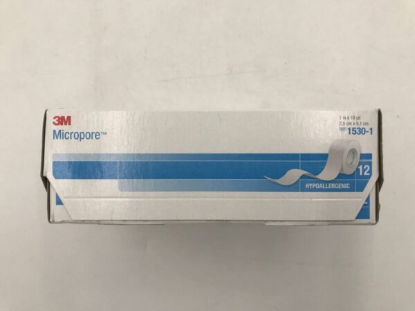 3M 1530-1 Micropore Surgical Tape 1in x 10yd (12/Box) (X)
