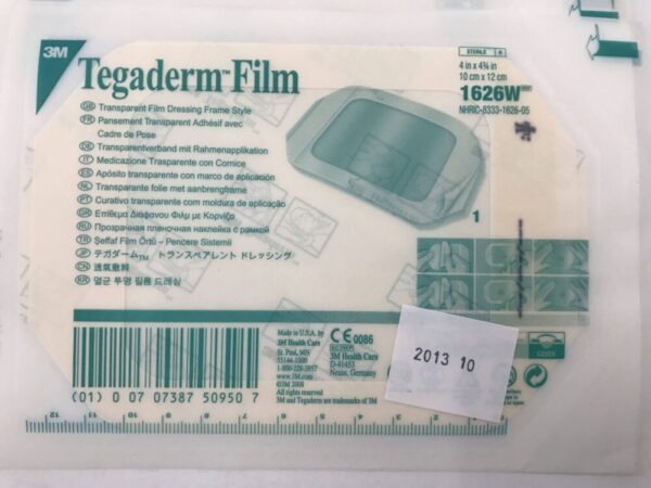 3M 1626W Tegaderm Film Transparent Film Dressing Frame Style 4in x 4 3/4in (50/Package) (X)