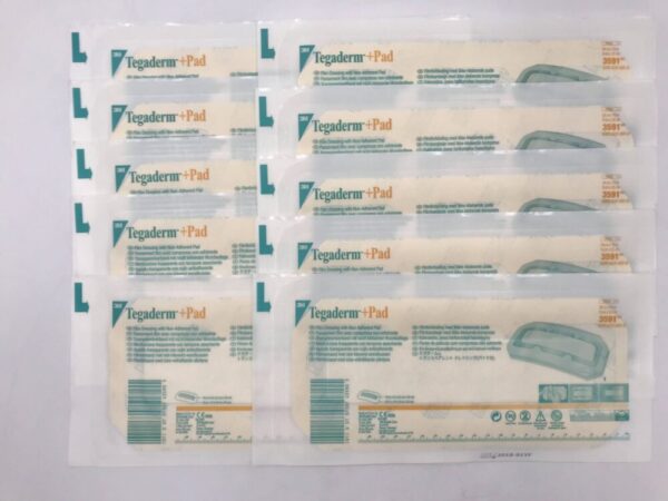 3M 3591 Tegaderm +Pad Film Dressing with Non-Adherent Pad 3-1/2" x 10in (10/Lot) (X)