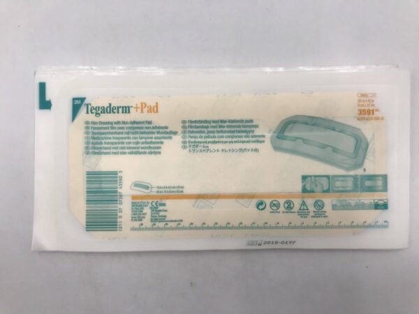 3M 3591 Tegaderm +Pad Film Dressing with Non-Adherent Pad 3-1/2" x 10in (10/Lot) (X)