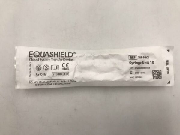 EQUASHIELD SU-10/2 Closed System Transfer Device Syringe Unit 10(X)