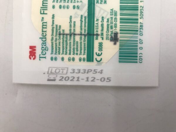 3M 9505W Tegaderm Film Transparent FIlm Dressing Frame Style 2-3/8 x 2-3/4in (X)