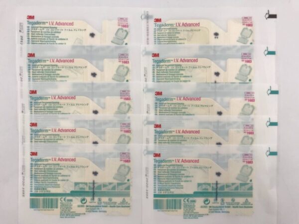 3M 1683 Tegaderm I.V. Advanced Securement Dressing 2-1/2in x 2-1/2in (10/Bag) (X)