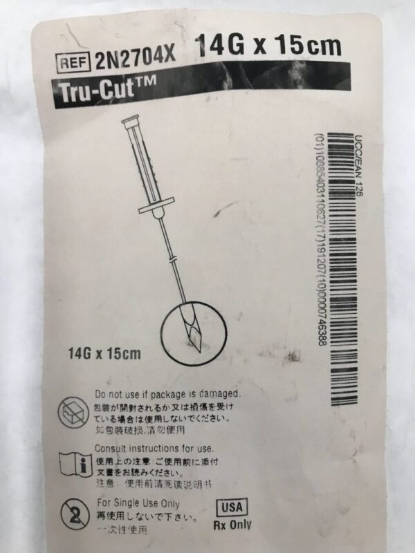 CareFusion 2N2704X Tru-Cut Biopsy Needles 14G x 15cm (X)