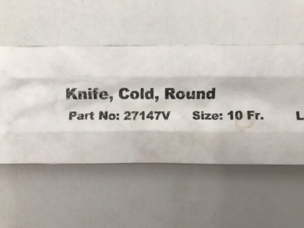 Storz 27147V Knife Cold Round 10Fr.