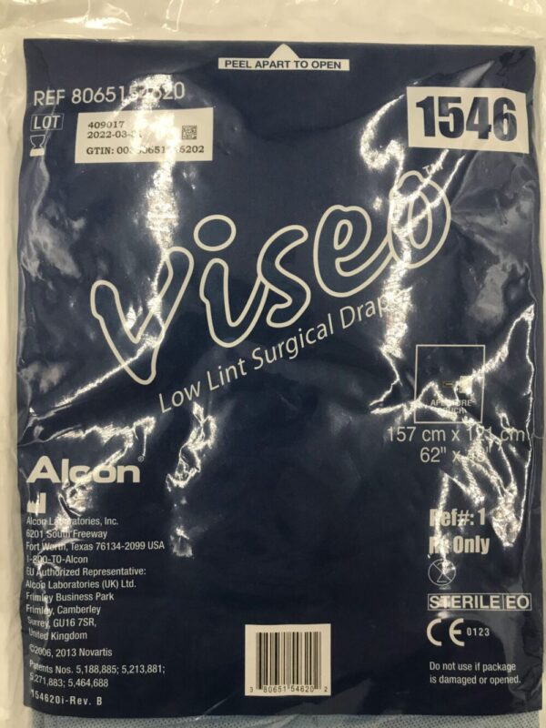ALCON 8065154620 Viseo Low Lint Surgical Drape, 157cm x 121cm(X)