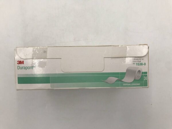 3M 1538-0 Durapore Surgical Tape Hypoallergenic 1/2in x 10yd (24/Box) (X)