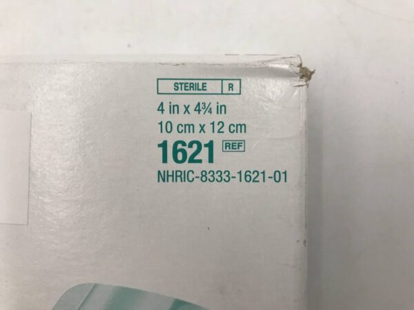3M 1621 Tegaderm Transparent Film Dressing First Aid Style 4in x 4-3/4in (25/Box) (X)
