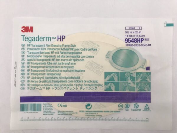 3M 9548HP Tegaderm HP Transparent Film Dressing Frame Style 5-1/2in x 6-1/2in (X)