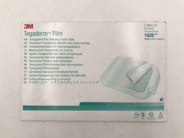 3M 1628 Tegaderm Film Transparent Film Dressing Frame Style 6in x 8in (10/PKG) (X)