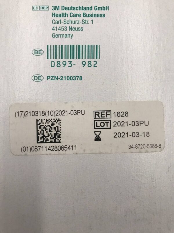3M 1628 Tegaderm Film Transparent Film Dressing Frame Style 6in x 8in (10/PKG) (X)