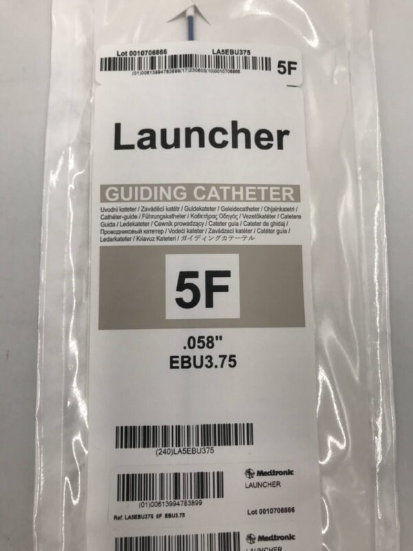 Medtronic LA5EBU375 Launcher Guiding Catheter EBU3.75 5F 100cm .058" (X)