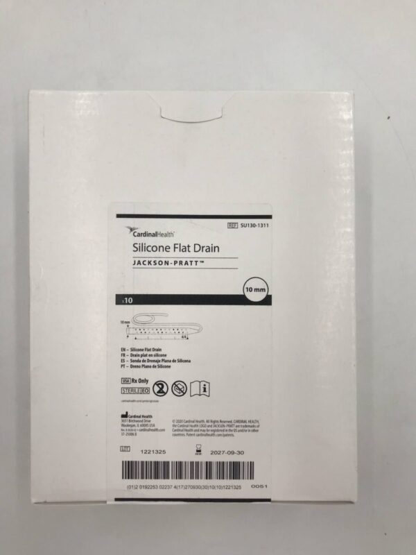 Cardinal Health SU130-1311 Silicone Flat Drain Jackson-Pratt 10mm (10/Box)