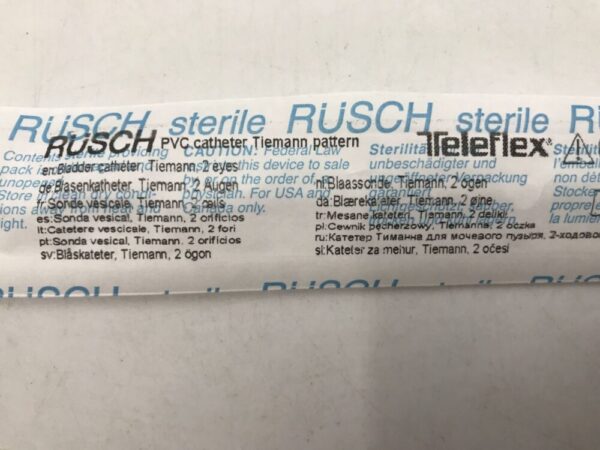 Teleflex 221800 Rusch PVC Catheter Tiemann 2 Eyes Ch.20