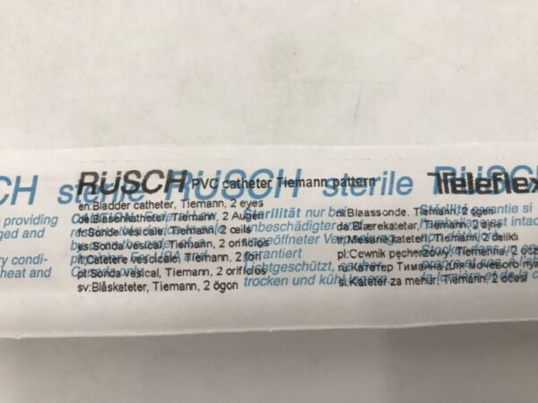 Teleflex 221800 Rusch PVC Catheter Tiemann 2 Eyes Ch.16