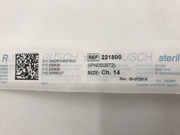 Teleflex 221800 Rusch PVC Catheter Tiemann 2 Eyes Ch.14