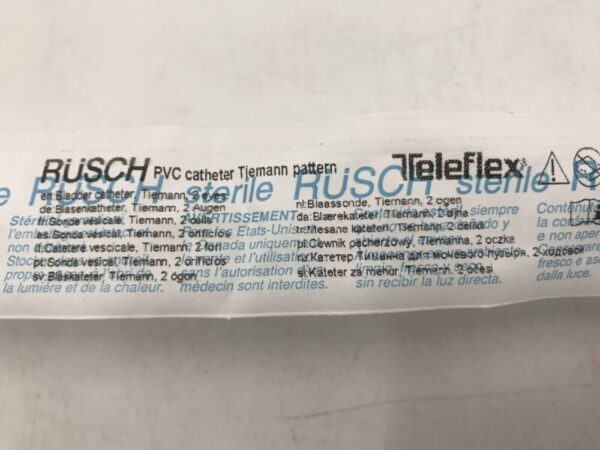 Teleflex 221800 Rusch PVC Catheter Tiemann 2 Eyes Ch.14