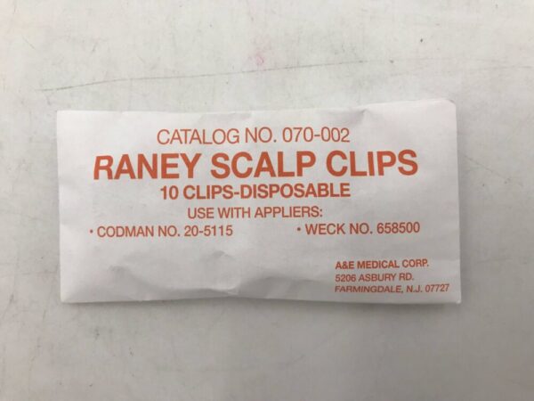 A&E Medical 070-002 Raney Scalp Clip Disposable (10/Package)