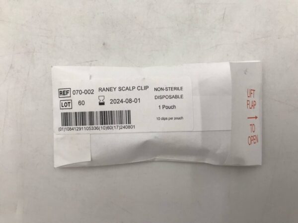 A&E Medical 070-002 Raney Scalp Clip Disposable (10/Package)
