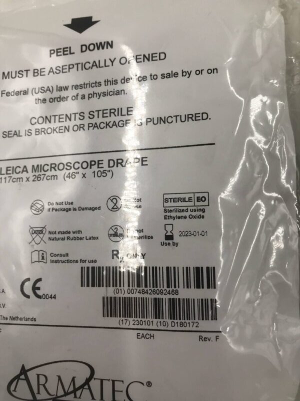 Microtek Medical AR8809 Leica Microscope Drape 117cm x 267cm (X)