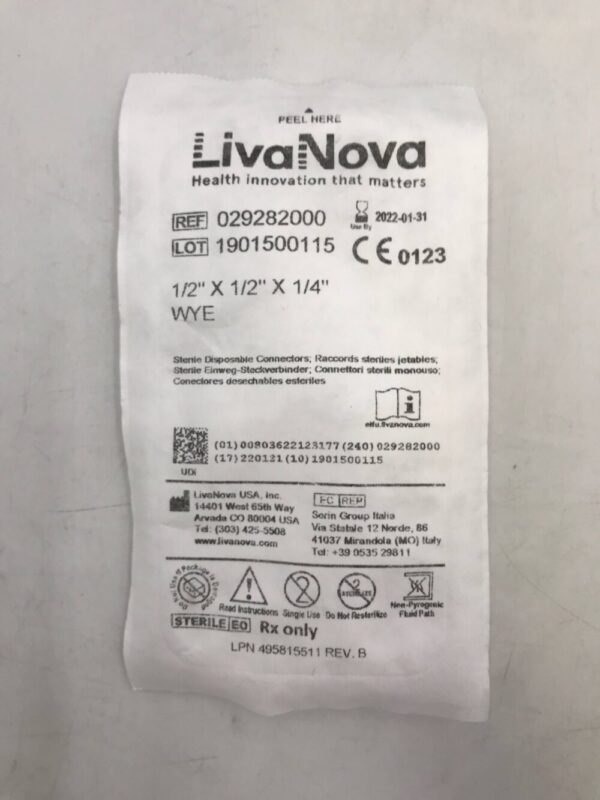 LivaNova 029282000 Disposable WYE Connector 1/2in x 1/2in x 1/4in (X)
