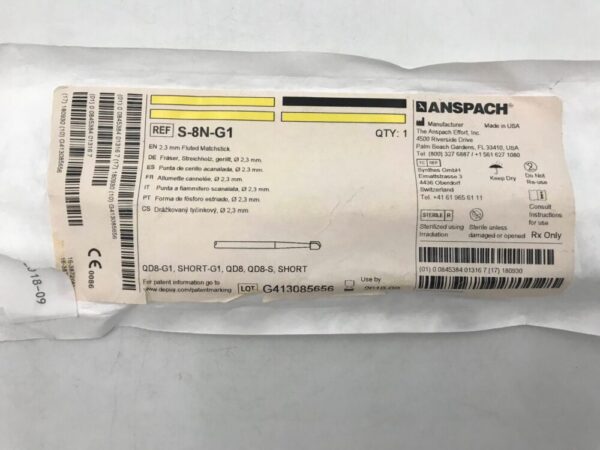 ANSPACH S-8N-G1 Fluted Machstick 2.3mm (X)