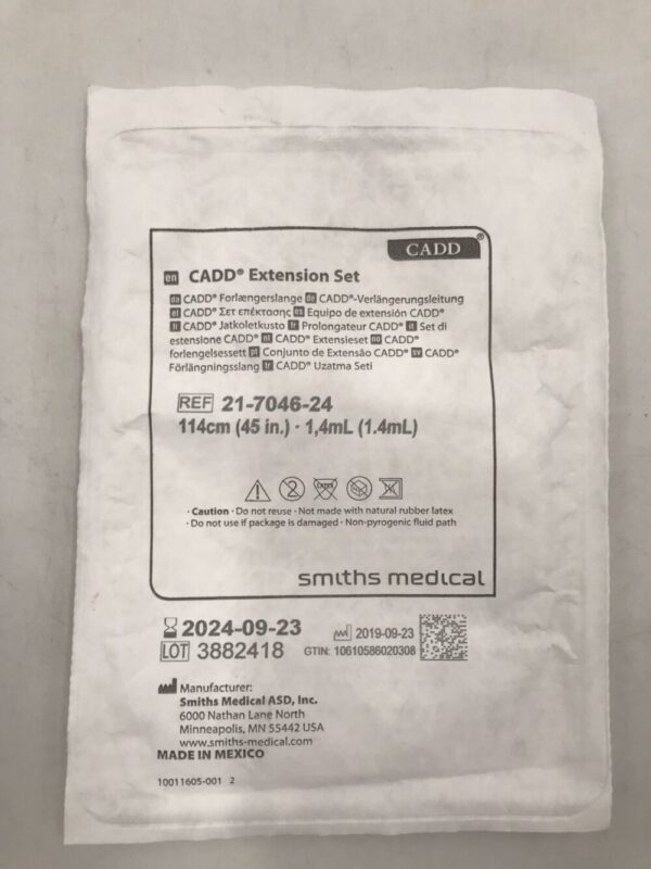 Smiths Medical 21-7046-24 CADD Extension Set 114cm (45in.) - 1,4ml (1.4ml)