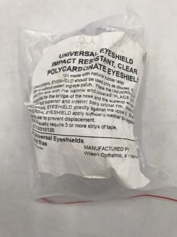 WILSON  OPTHALMIC 499-0000900-20 Universal Impact Resistant, Clear, Polycarbonate Eye Shield, Adult(20/Pck)