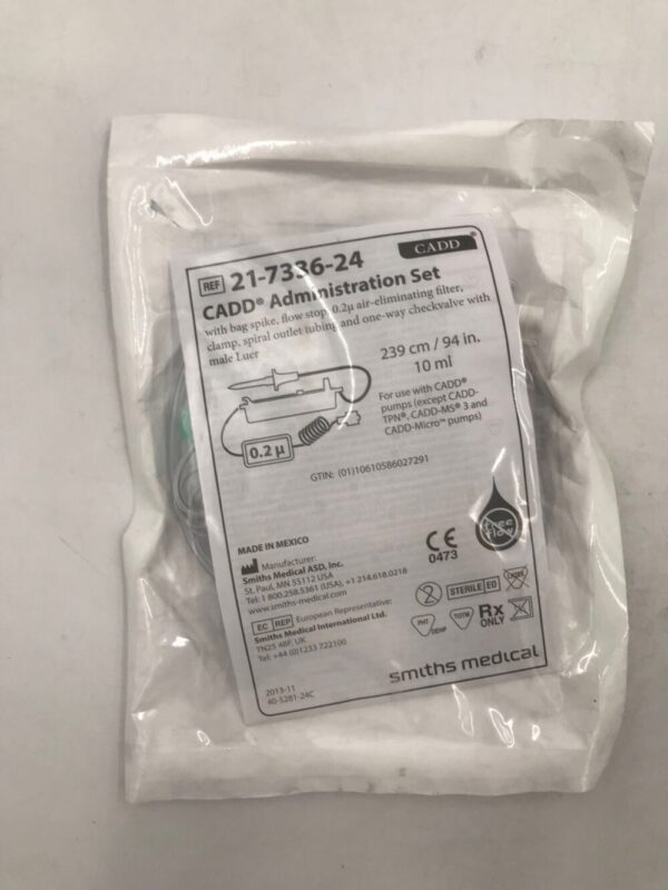 SMITHS MEDICAL 21-7336-24 CADD Administration Set 239cm/94in x 10ml (X)